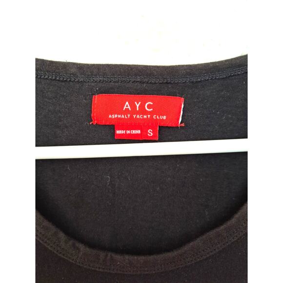 Asphalt Yacht Club Mens Tank Size S Black Pink Cocktail Theme Colorful Summer - Picture 4 of 5